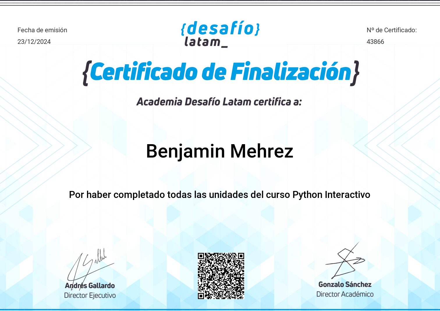 certificate